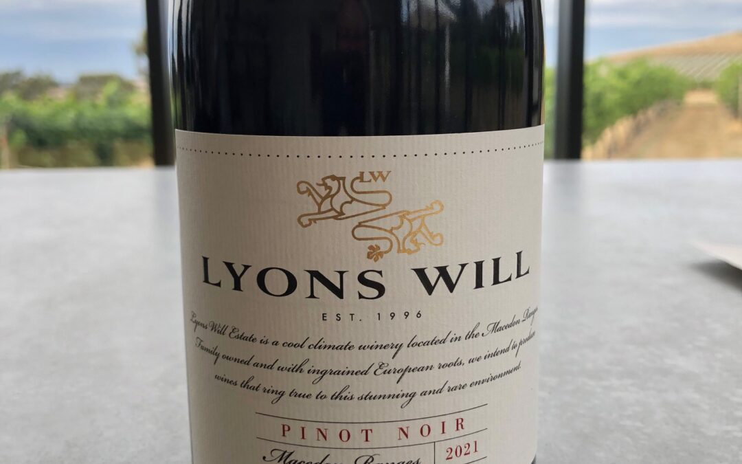 Lyons Will Estate Pinot Noir 2021, Macedon Ranges, Vic