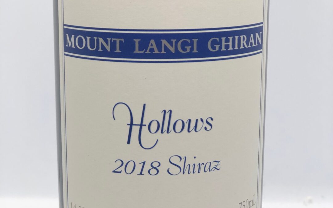 Mount Langi Ghiran Hollows Shiraz 2018, Grampians, Vic