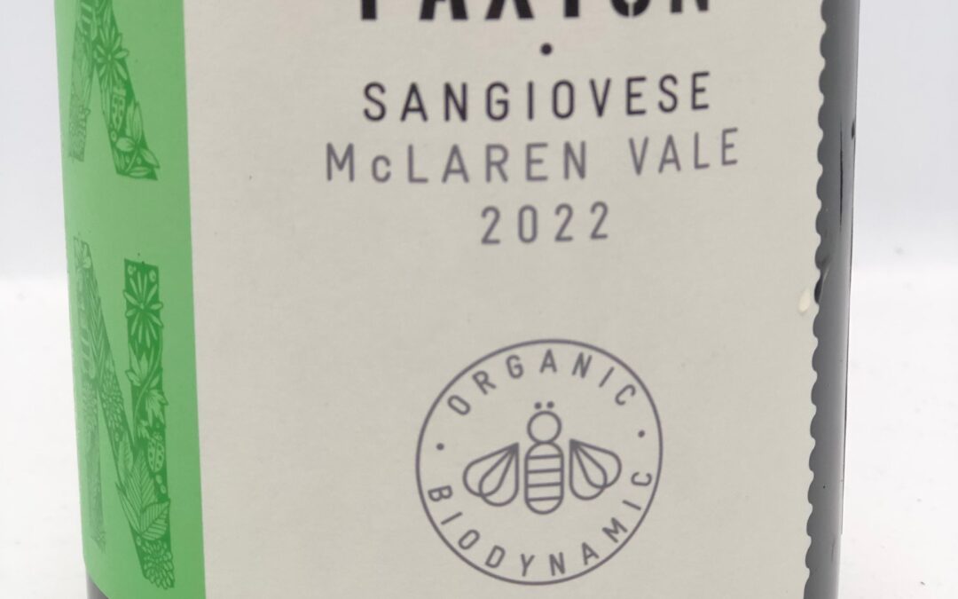 Paxton Sangiovese 2022, McLaren Vale, SA